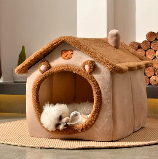 CozyCottage Mini Furry Dog House: A Snug Retreat for Small Pets